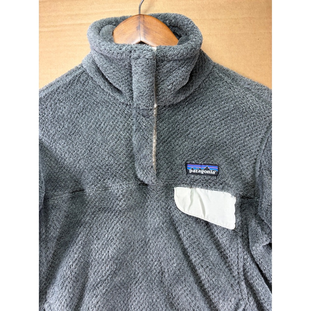 Patagonia Re-Tool Snap-T Fleece Pullover Womens Small Gray High Pile Polartec